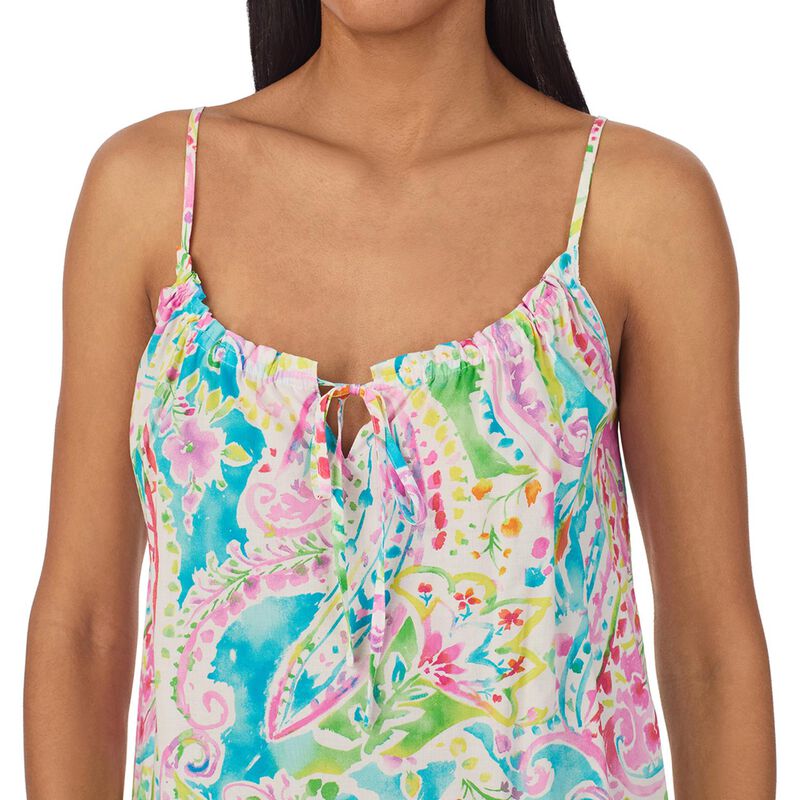 Lauren Ralph Lauren Cotton Lawn Strappy Cami & Ankle Pant Pajama Set image number 2